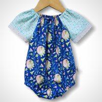 Peacock Print Romper