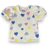Hearts Puff Sleeve Appleberry Tee