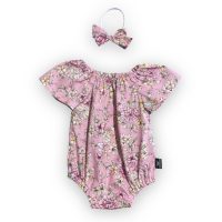 Pink Flowers Seaside Romper